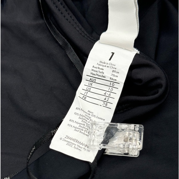 🆕 ZIMMERMANN 🧿 NWOT Anneke Halter One Piece Bathing Suit, Noir - Sz 1 - US 4/6 - Picture 16 of 16